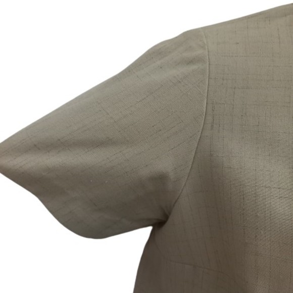 Size 18 Linen Look Below Knee Short Sleeve Sheath Dress - Picture 4 of 6